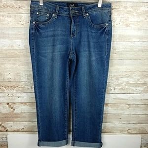 Earl Jeans, 0059, women's Cropped Embellished denim, Sz 6